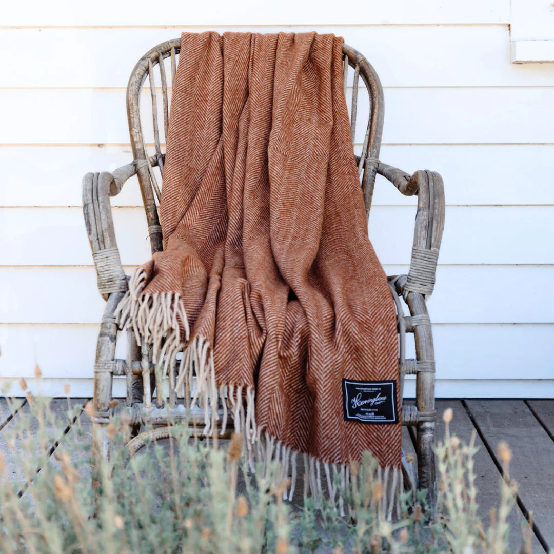 Herringbone Recycled Wool Blankets