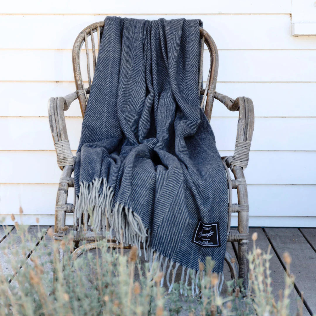 Herringbone Recycled Wool Blankets