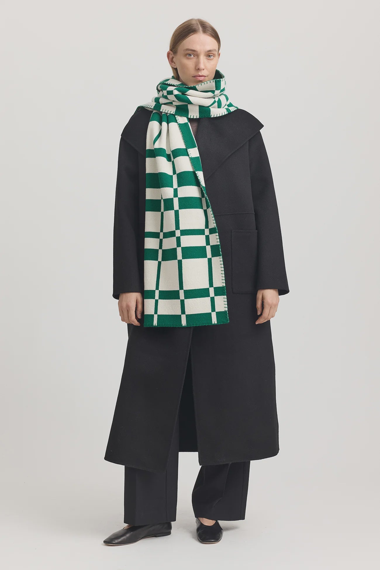 Abstract Check Scarf